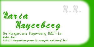 maria mayerberg business card